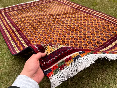 205 x 149 cm | New Handmade Beautiful Turkmen Khuaja Roshnai Carpet