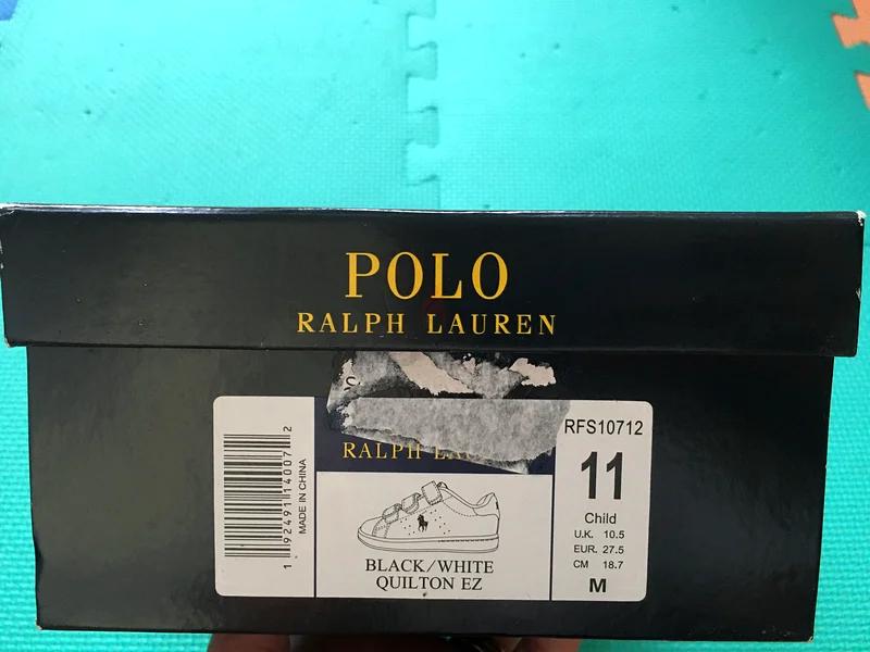 RL Polo Quilton EZ Black and White 11 US (Kids)63172673480451111