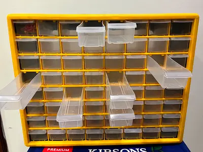 Homeworks 64 Removable Drawer Plastic Storage Organizer