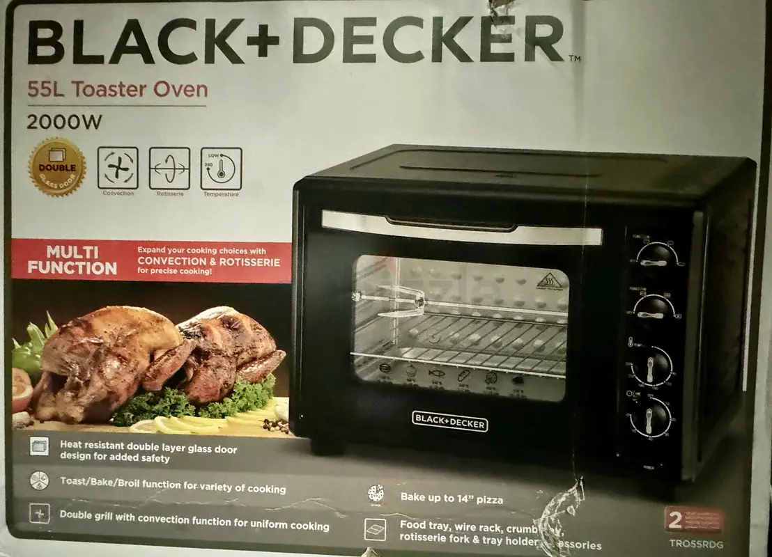 Electric Oven Multifunction With Double Glass And Rotisserie For