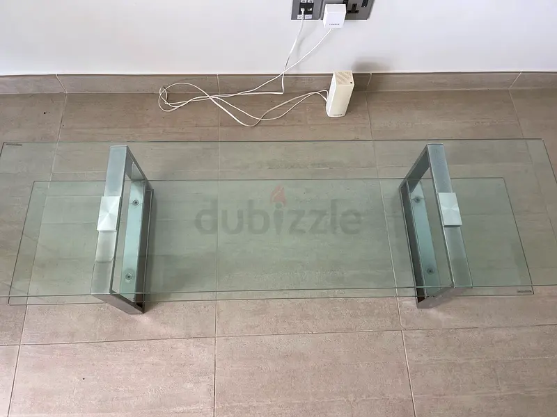 TV table (glass/chrome)