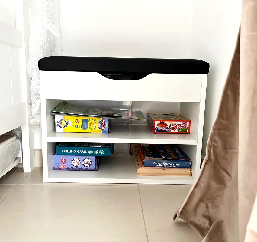 Storage Ottoman Bench foldable toy storage shoe rack