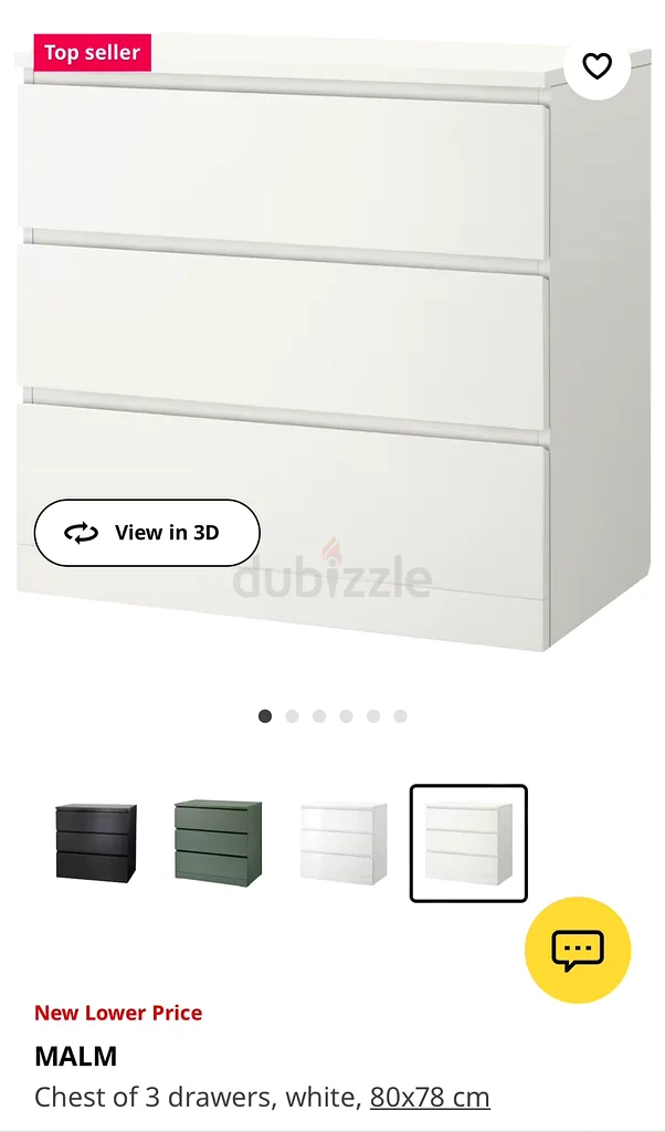 White Chest of Drawers