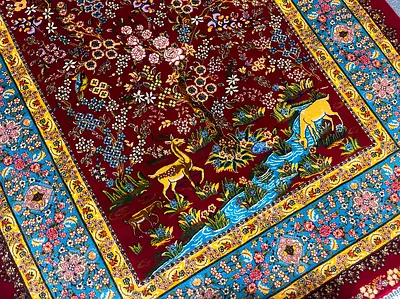 118 x 80 cm | New High Quality Silk Persian Carpet Tree of Life