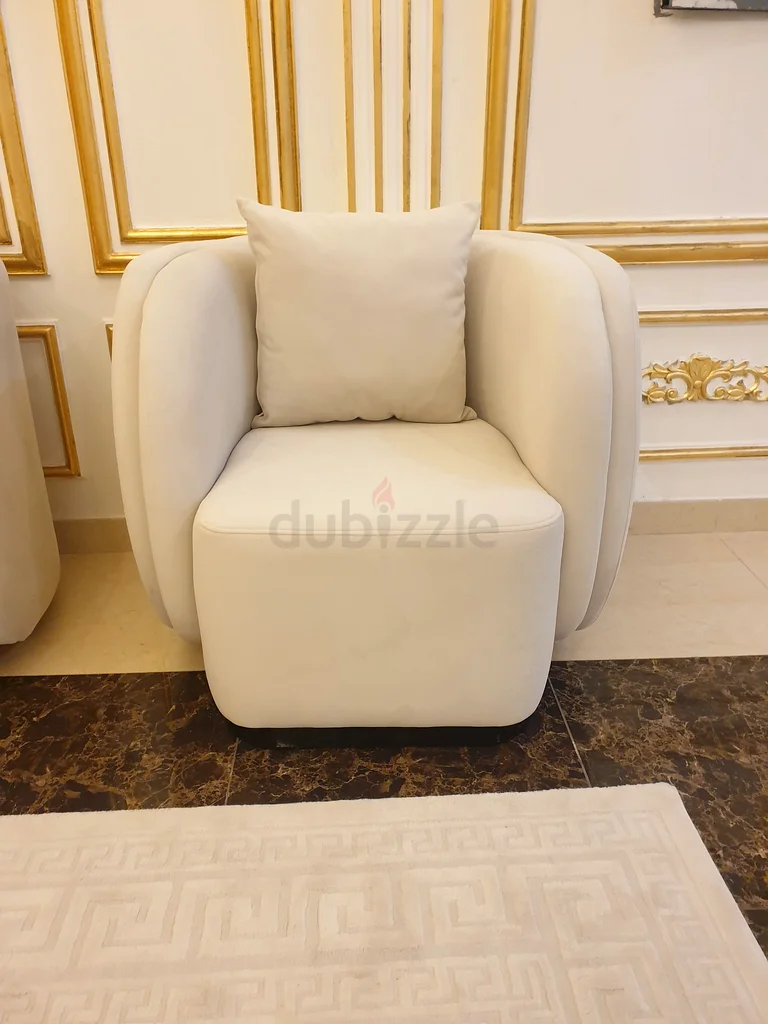 NEW velevet grey armchair