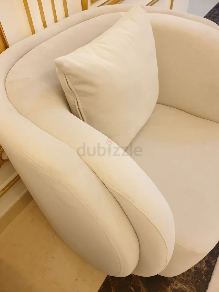 NEW velevet grey armchair