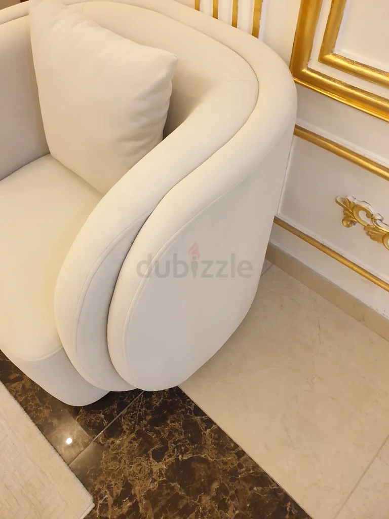 NEW velevet grey armchair