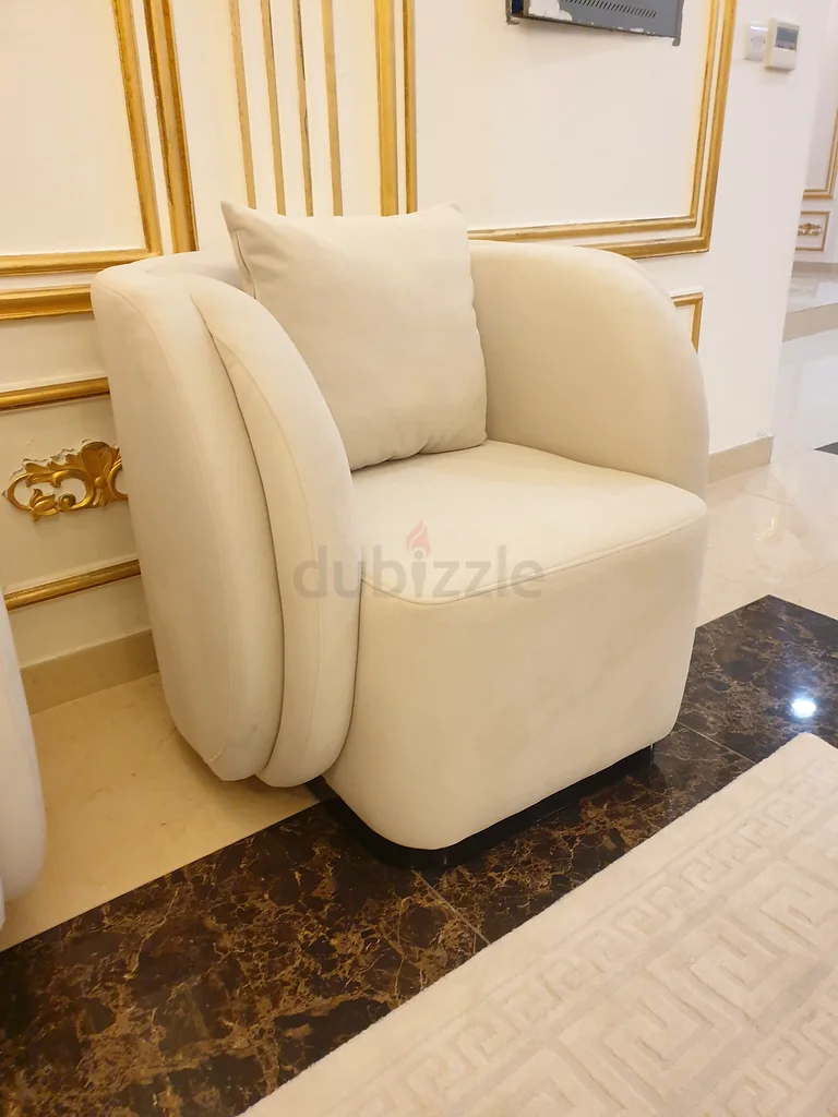 NEW velevet grey armchair