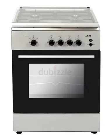 AKAI gas 4-Burner with broiler top on bottom gas oven Range Cooker