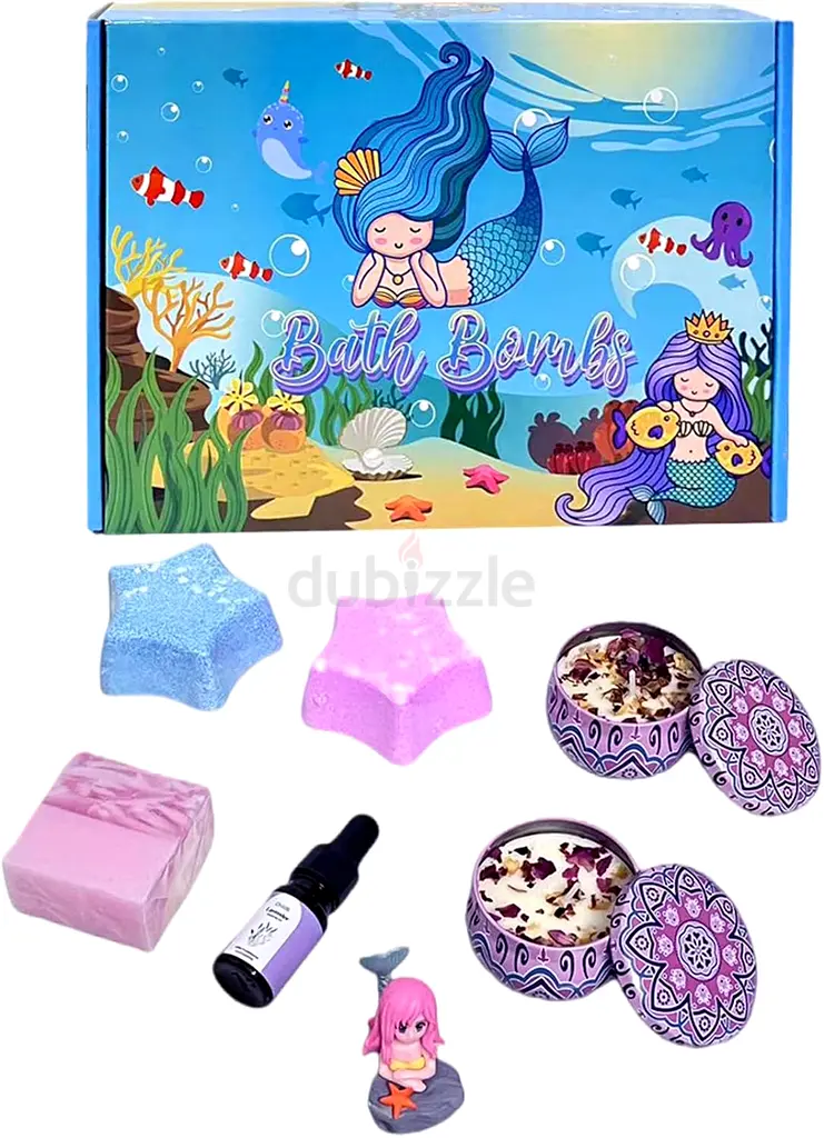 Beauenty 7PC Scented Candles Bath Bombs Set,Gifts for Women Girls for
