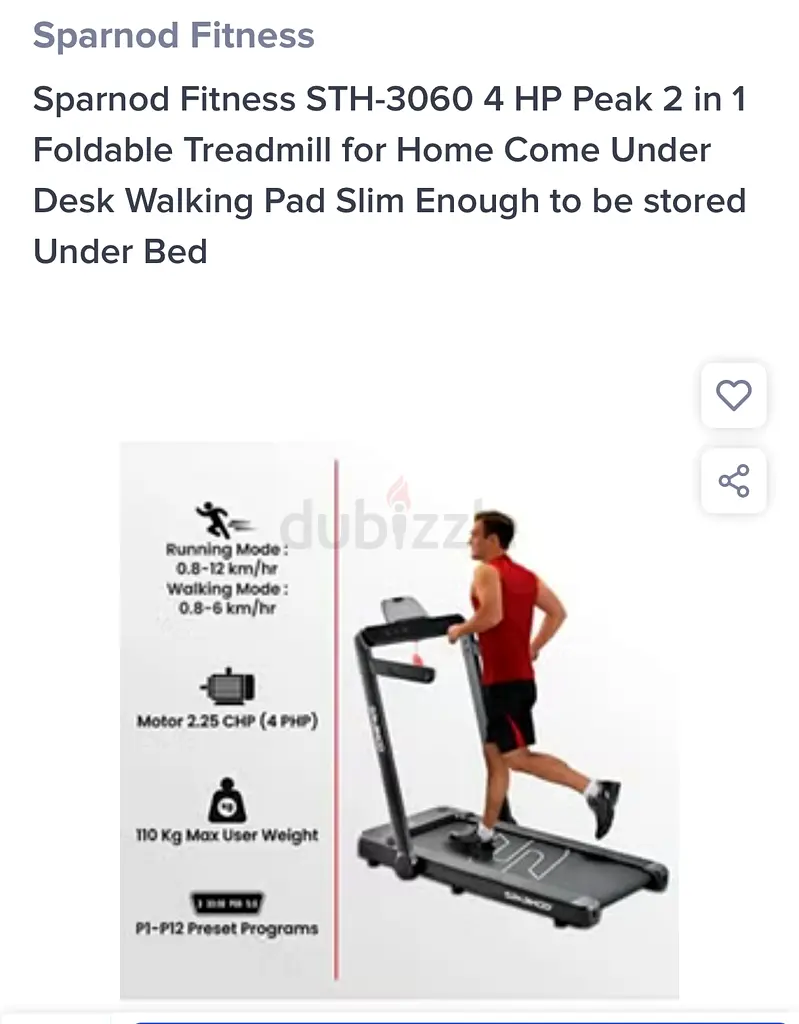 SPARNOD STH 3060 foldable treadmill