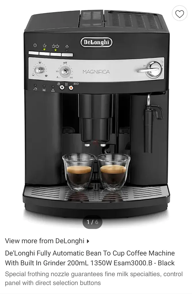 DeLonghi Magnifica Coffee Machine