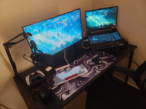 Gamin laptop setup