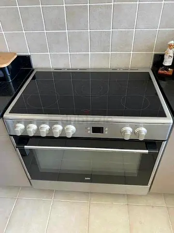 Beko 90 X 60Cm 5 Zones Ceramic Cooker Stainless Steel Color GM17300GXNS FREE DELIVERY +WARRENTY