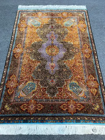 179 x 120 cm | New High Quality Beautiful Fine Persian Silk Carpet
