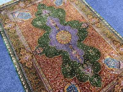 179 x 121 cm | New High Quality Beautiful Persian Silk Carpet