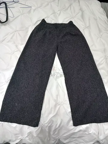 Black and white dotted trousers, size M