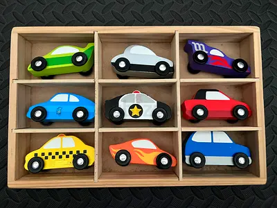 Melissa and Doug Wooden Car Set