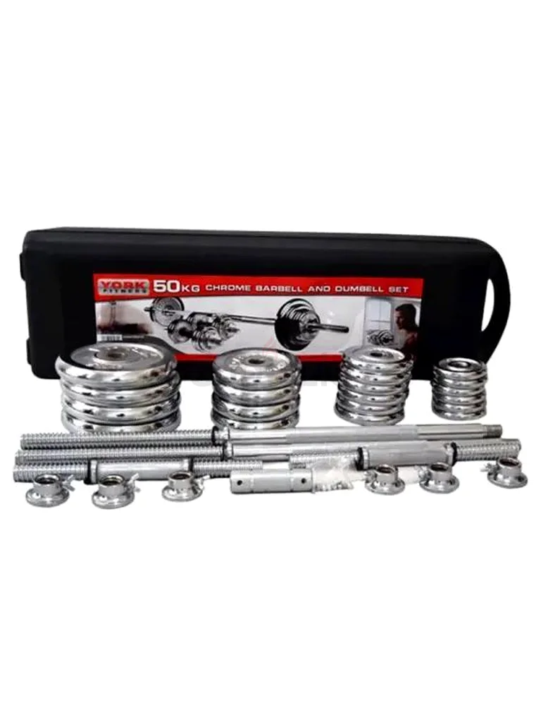 Chrome dumbbells and Barbell set 50kg632650995800341124