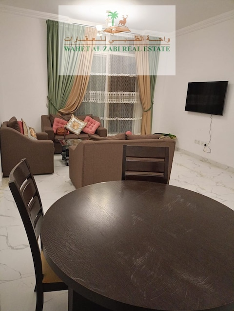 Opportunity For Rent In Ajman, The Most Luxurious Two-room Apartment And A Hall, Al Rashidiya Area,