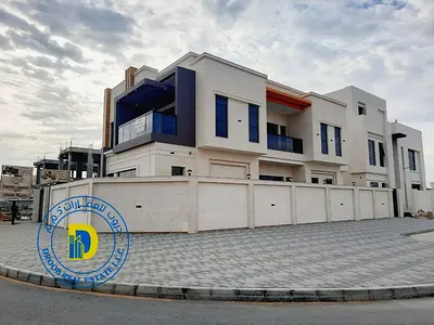 Corner Villa In Al Alia Area, Ajman, Large Area, 5 Rooms, Super Deluxe Finishing, At A Special Pric
