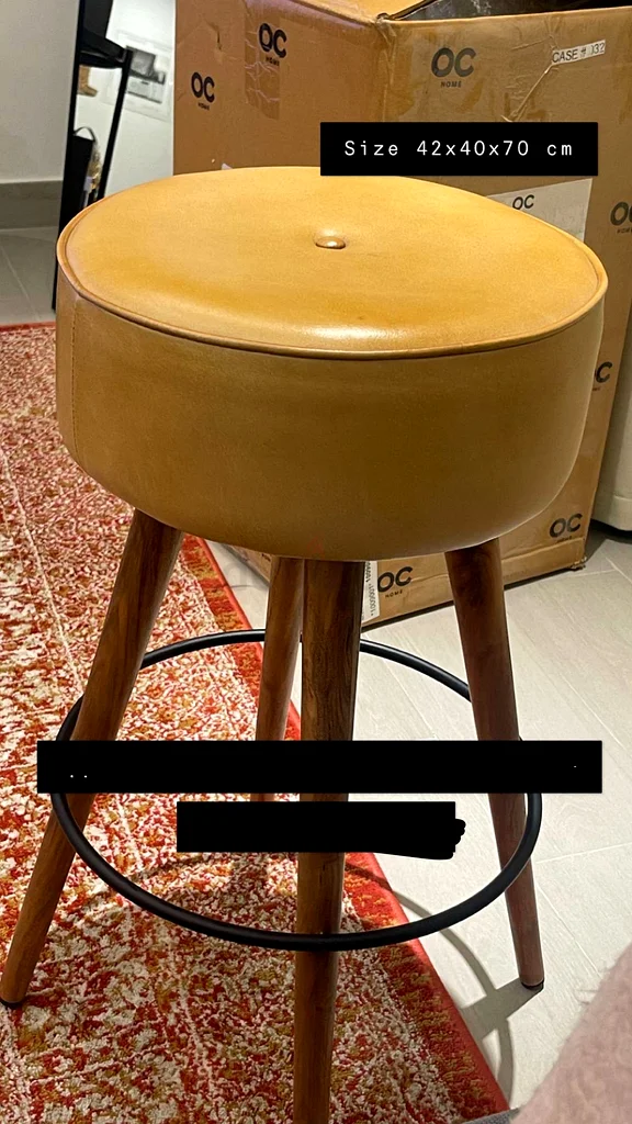 Modern Leather Bar Stool