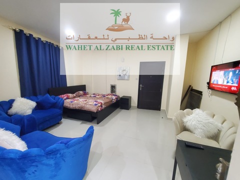 Furnished Studio For Rent In Ajman On The Corniche, Second Resident, Very Close To The Ship Roundab