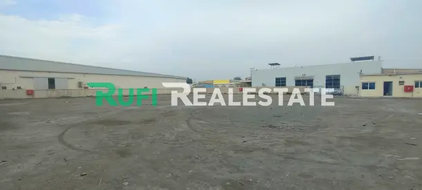 ساحة حدودية 40150 قدم مربع مع سقيفة مفتوحة 50 كيلو وات / للإيجار في الشارقة 15 إيجار - 500000 / - فقط