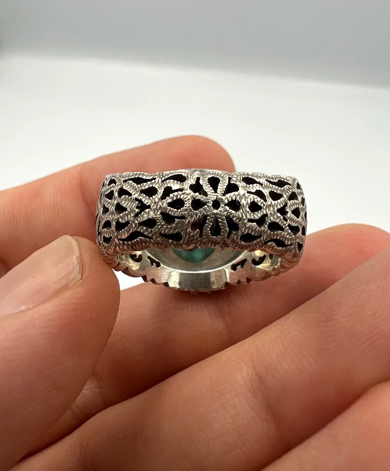 Nisaburi turquoise stone with certificate - حجر فيروز نيشابوري مع شهادة63230183280003113