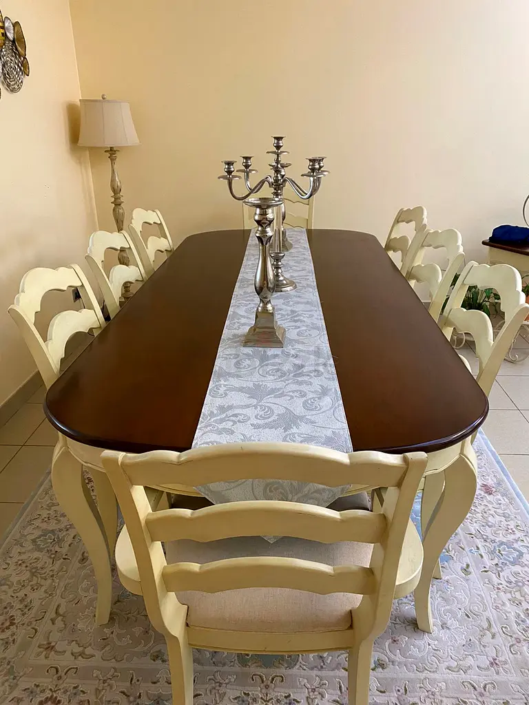 Dining table for 8 with chairs
