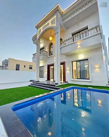A Wonderful Villa With A Swimming Pool, Classic Design, Stone Facade, 7-star Finishing