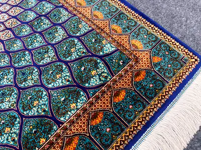 179 x 120 cm | New High Quality Beautiful Persian Gombad Silk Carpet