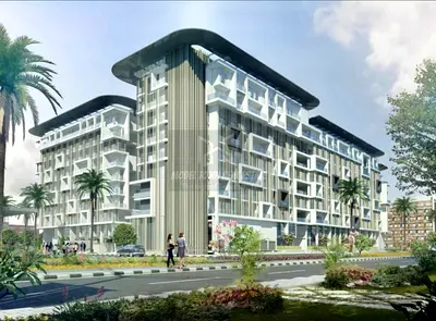 Elegant 1-bhk Apartment With Nice Kitchen Private Balcony And Shared Gym And Pool Community Area Lo