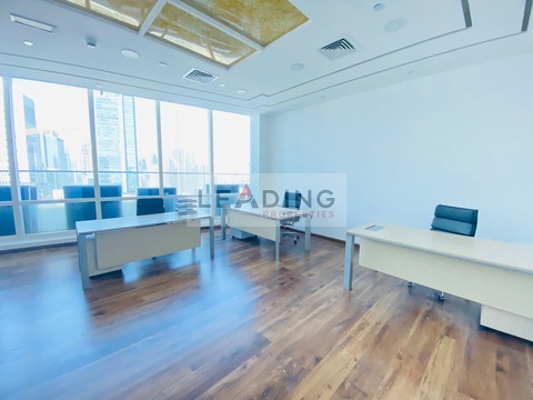 Hot Deal | Furnished Office- Prime Location - Burj View