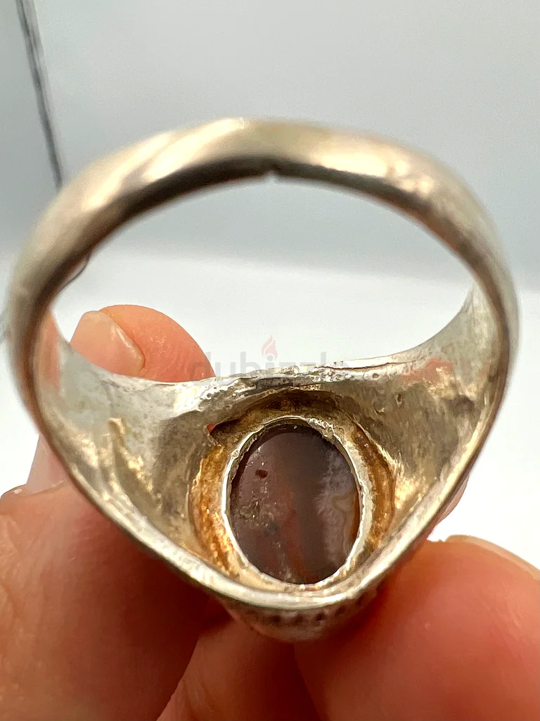 Ring with a rare old Sulaimani agate stone63231694186371113
