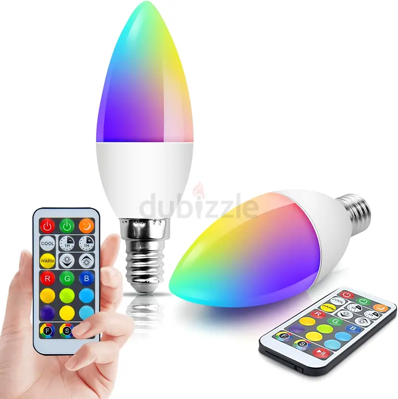 Lamptobe E14 Colour Changing Bulb, 5W RGB Light Bulb,dimmable led Light