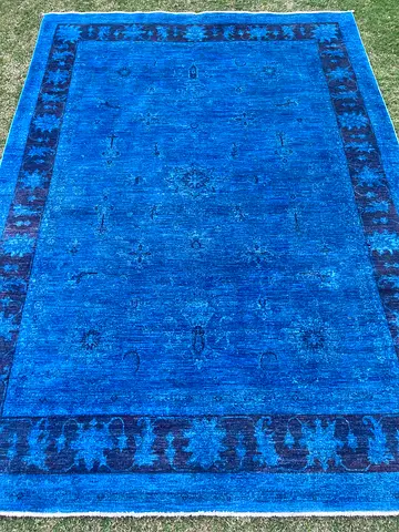 347 x 252 cm | New Handmade Beautiful Overdye Afghan Carpet