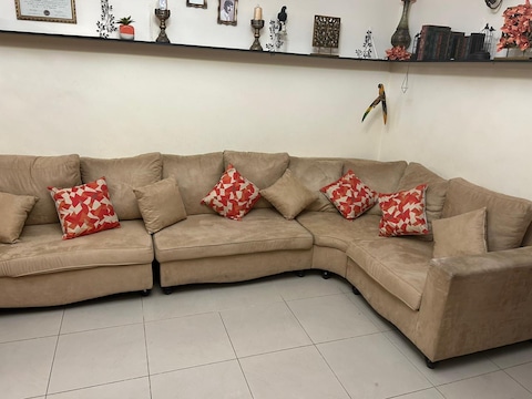 Living room sofa (L shape couch and 2 single sofa)
