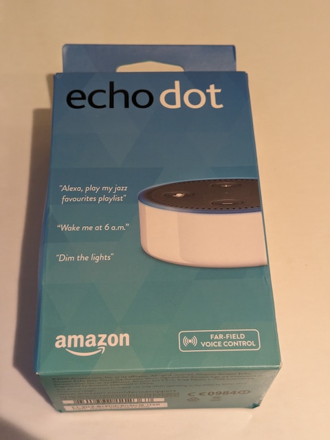 Amazon Echo Dot 2nd Generation inc adaptor and cable - Used