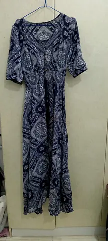 Long dress for women with front opening, size from large to XL