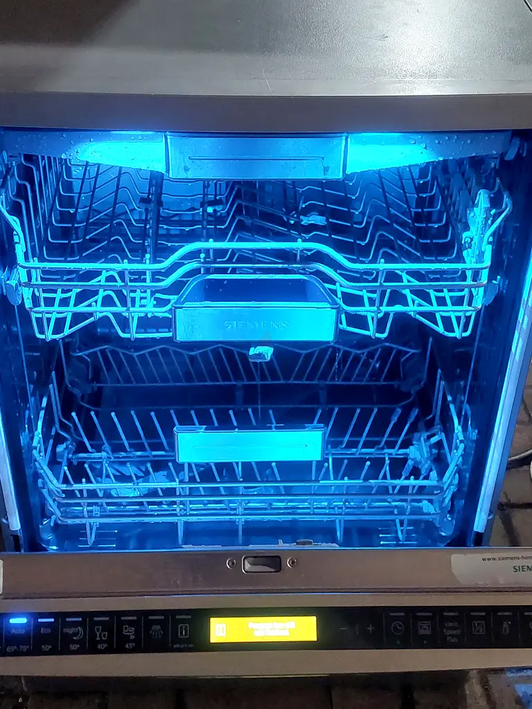 Germany Siemens iQ700 Three Rack Dishwasher Inside Blue lights