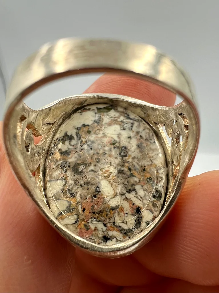 A ring with a turquoise stone, Neyshabur rare63174324195331113