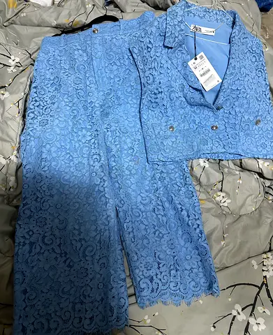 Zara Blue Lace suit brand new never worn with tags
