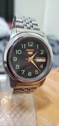 Big dial 39 mm Seiko5 Automatic 7s26 Japan made Preowned watch