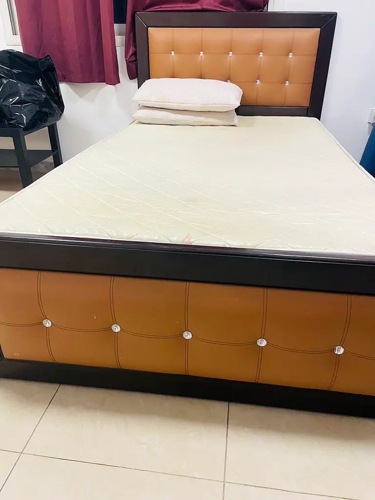 Bed with mattress