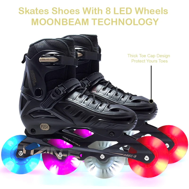 Tiane Professional Skates 4Wheels *Blk*63246751867650111
