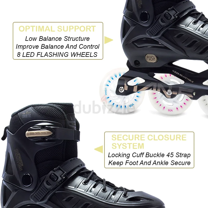 Tiane Professional Skates 4Wheels *Blk*63246751867650113