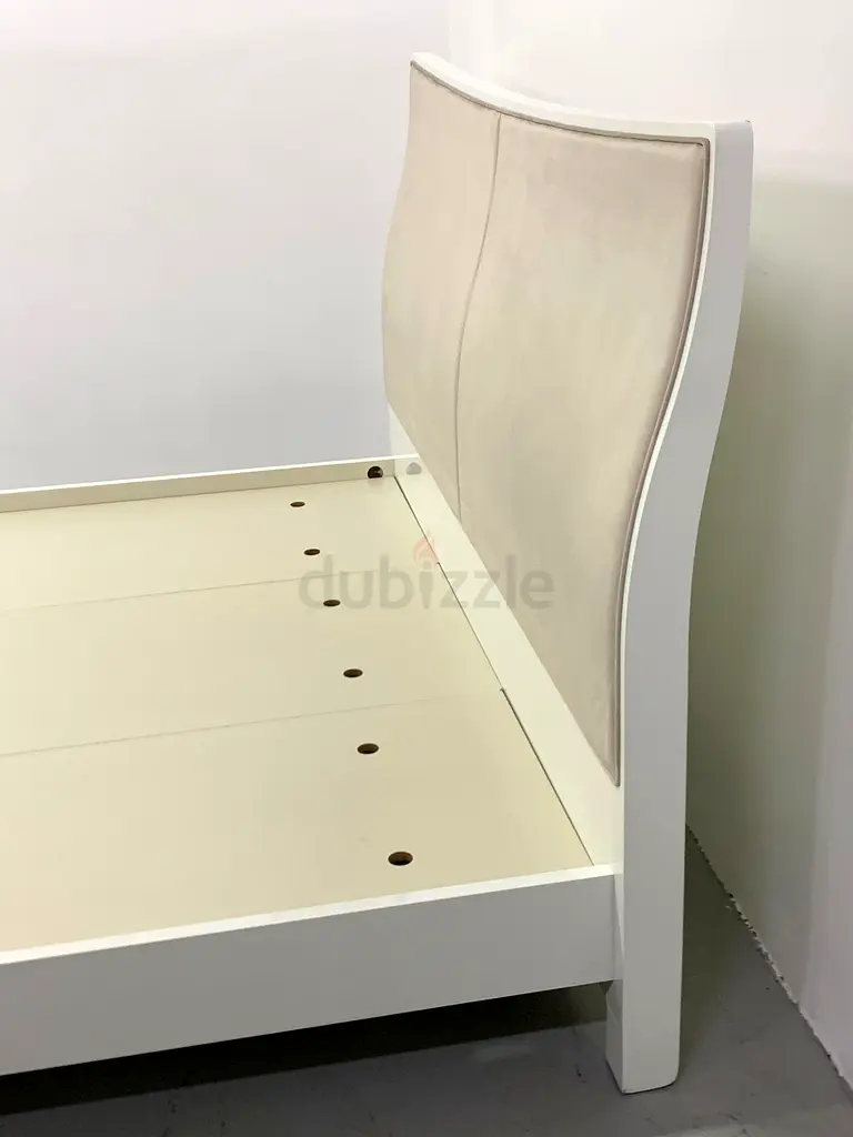 white bed frame