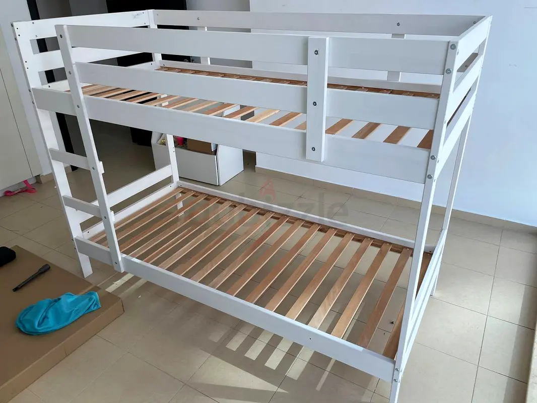 MYDAL Bunk bed frame, white, 90x200 cm