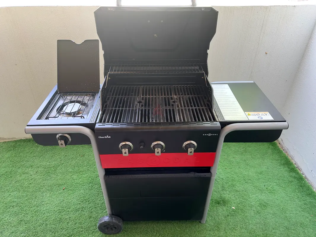 Char Broil Gas2Coal 3Burner Hybrid Grill Side Burner